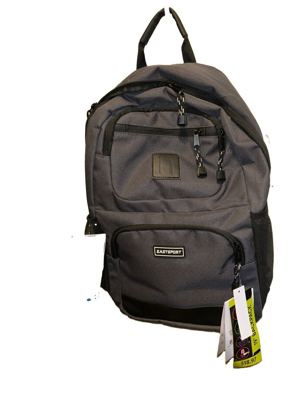 19 In Backpack Padded Shoulders Padded Laptop Sleeve NWT  Eastport  Core Black